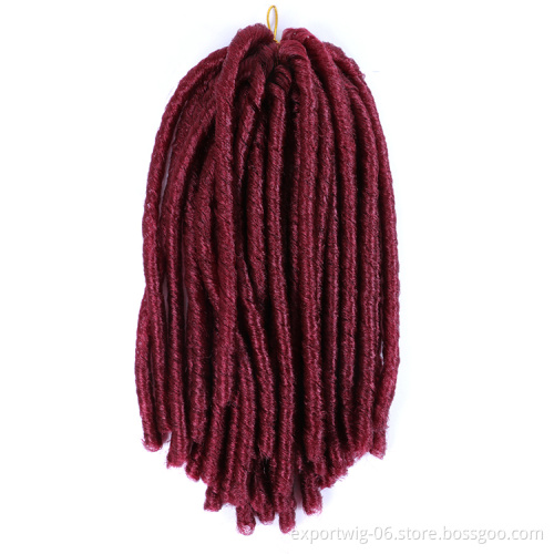 14 inch Soft Dreadlock Crochet Braids Faux Locs Synthetic Braiding Hair Extensions Dread Afro Hair for Women